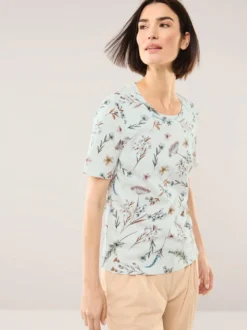 Baumwollshirt mit Blumen
