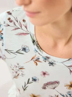 Baumwollshirt mit Blumen