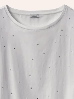 Baumwollshirt mit Glitzersteinen