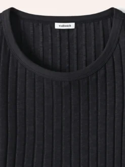 Baumwollshirt Rippenstruktur