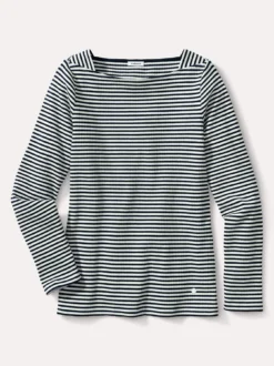 Baumwollshirt Ripp Ringel
