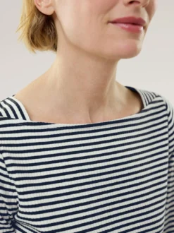 Baumwollshirt Ripp Ringel
