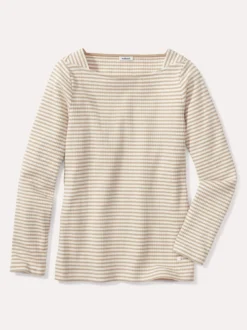 Baumwollshirt Ripp Ringel