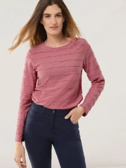 Baumwollshirt Streifenstruktur LA