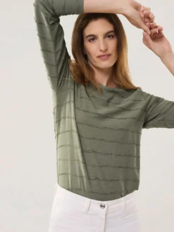 Baumwollshirt Streifenstruktur LA