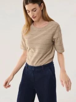 Baumwollshirt Streifenstruktur