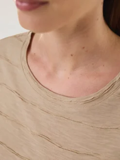 Baumwollshirt Streifenstruktur