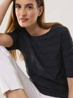 Baumwollshirt Streifenstruktur