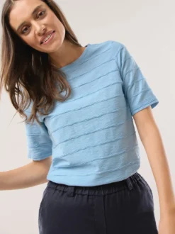 Baumwollshirt Streifenstruktur