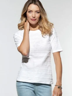 Baumwollshirt Streifenstruktur