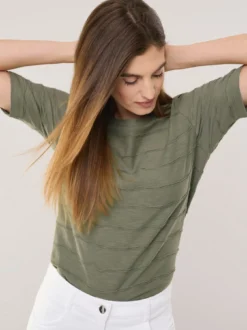 Baumwollshirt Streifenstruktur