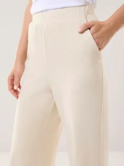 Baumwollstretch Hose mit weitem Bein