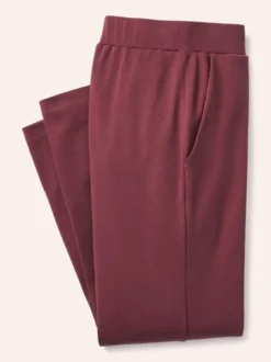 Baumwollstretch Hose mit weitem Bein