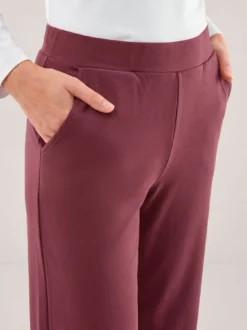 Baumwollstretch Hose mit weitem Bein