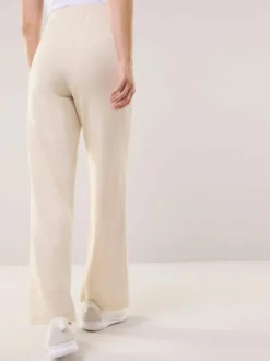 Baumwollstretch Hose mit weitem Bein