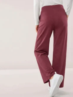 Baumwollstretch Hose mit weitem Bein