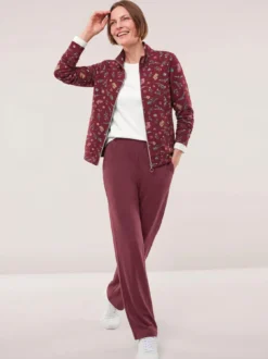 Baumwollstretch Hose mit weitem Bein