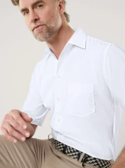 Bügelfreies Hemd mit Relax-Kragen