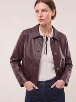 Blouson aus veganem Leder