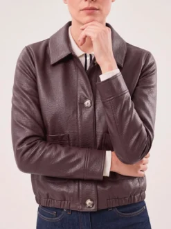 Blouson aus veganem Leder