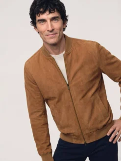 Blouson aus Ziegenvelours