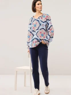 Bluse aus Baumwoll-Voile