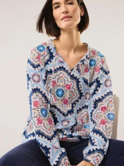 Bluse aus Baumwoll-Voile