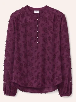 Bluse mit Blütenstickerei