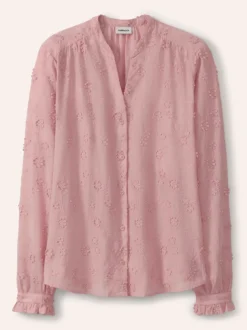 Bluse mit Blütenstickerei