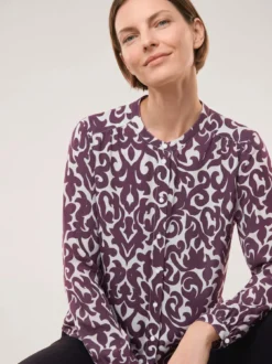 Bluse mit Seide