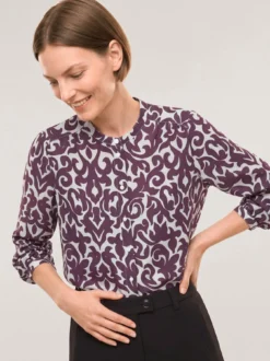 Bluse mit Seide
