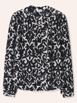 Bluse mit Seide