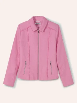 Boucleblazer mit Fransenkante