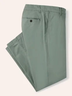 Bundfalten-Chino Feinstruktur