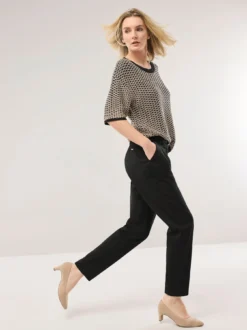 Bundfaltenhose aus Baumwollmix