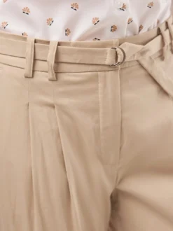 Bundfaltenhose aus Baumwollmix
