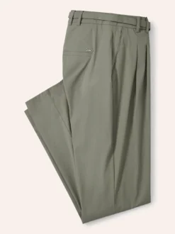 Bundfaltenhose aus Baumwollmix
