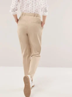 Bundfaltenhose aus Baumwollmix