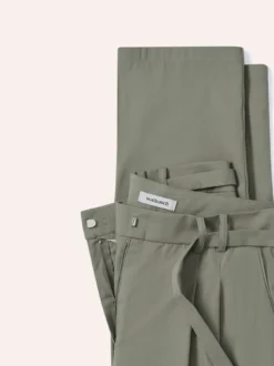 Bundfaltenhose aus Baumwollmix