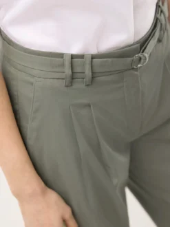 Bundfaltenhose aus Baumwollmix