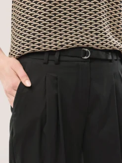 Bundfaltenhose aus Baumwollmix