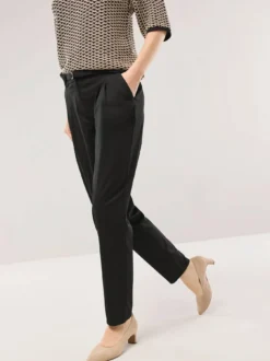 Bundfaltenhose aus Baumwollmix