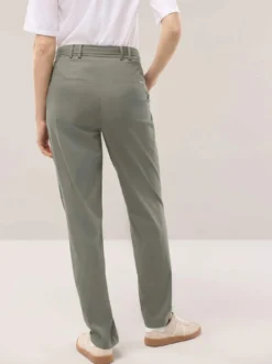 Bundfaltenhose aus Baumwollmix