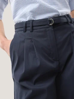 Bundfaltenhose aus Baumwollmix