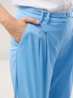 Bundfaltenhose aus Baumwollmix
