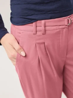 Bundfaltenhose aus Baumwollmix