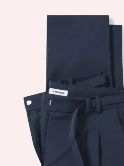 Bundfaltenhose aus Baumwollmix