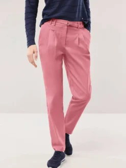 Bundfaltenhose aus Baumwollmix