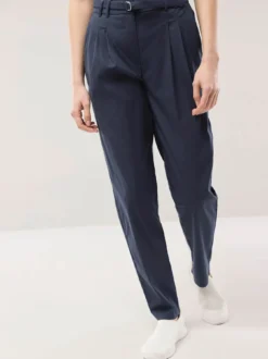 Bundfaltenhose aus Baumwollmix