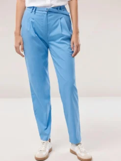 Bundfaltenhose aus Baumwollmix